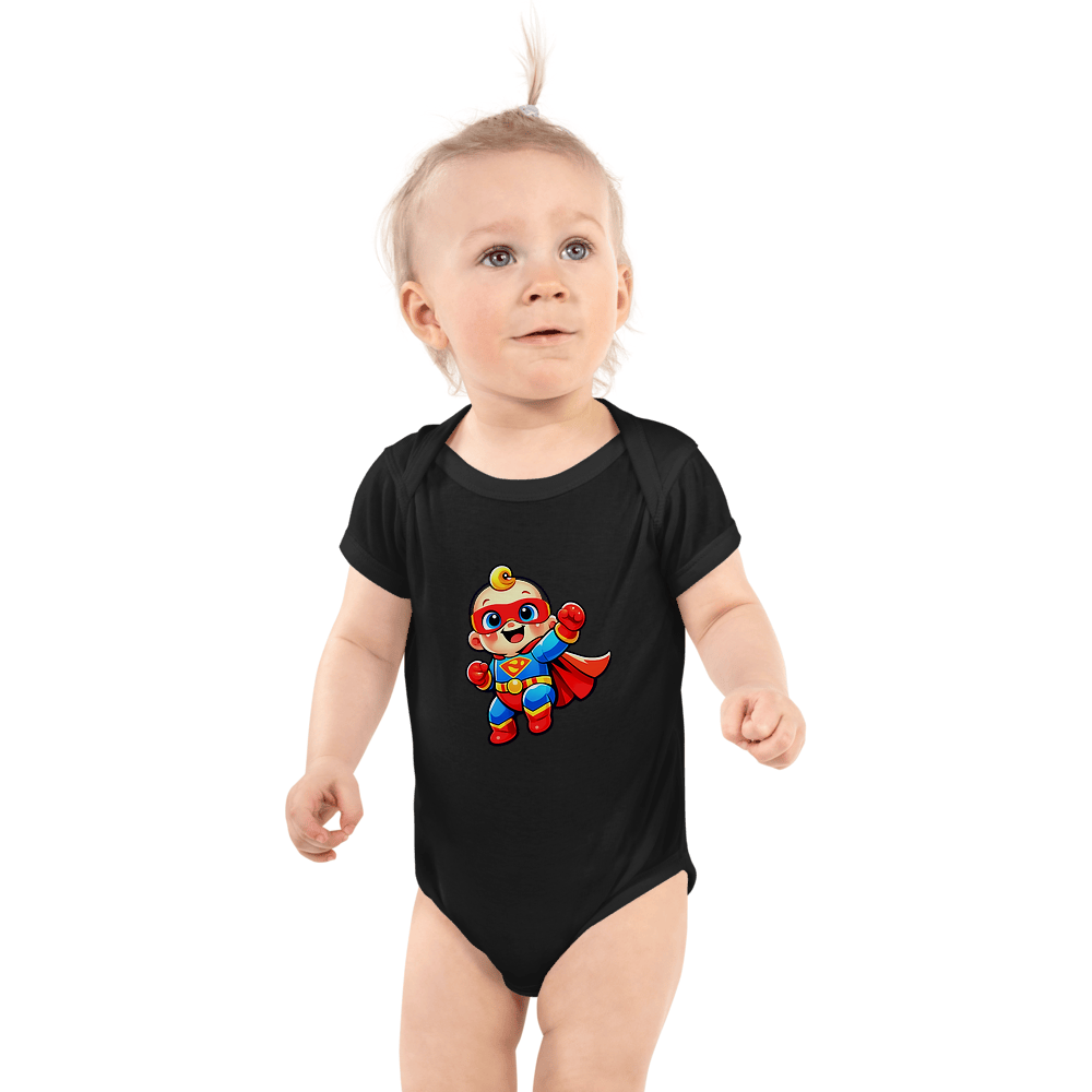 Obsidian Flare on Baby Short Sleeve Bodysuit | Rabbit Skins 4400
